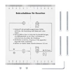 Würth Türdrücker ZD 21, Rosette BB, PZ, WC, Vernickelt -Garagentor Serie 0687170300 wuerth tuerdruecker zd21 schrauben