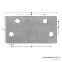 Hörmann Ersatz-Hebelarm Inkl. Adapterplatte, BRH 1920 Mm -Garagentor Serie 1049501 hoermann ersatz hebelarm inkl adapterplatte brh 1920mm adapterplatte bemassung