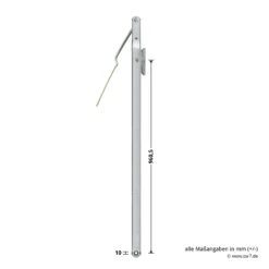 Hörmann Ersatz-Hebelarm Inkl. Adapterplatte, BRH 2125 Mm -Garagentor Serie 1049504 hoermann ersatz hebelarm inkl adapterplatte brh 2125mm bemassung