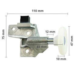 Hörmann Rollenhalter Mit Laufrolle Und Puffer, Rechts -Garagentor Serie 1084004 hoermann rollenhalter mit laufrolle und puffer rechts masse