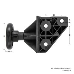 Hörmann EcoStar Rollenhalter Mit Laufrolle, Rechts 11 Hörmann EcoStar Rollenhalter Mit Laufrolle, Rechts -Garagentor Serie 1084202 hoermann ecostar rollenhalter mit laufrolle rechts bemassung