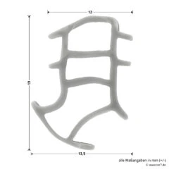 Hörmann Dämpfungsprofil Garagentür 6,20 M -Garagentor Serie 1347992 hoermann daemmpfungsprofil garagentuer seitenmasse