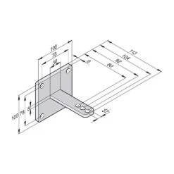SOMMER Torpfostenbeschlag 50/104 Twist 200 E/EL -Garagentor Serie 2251v000 sommer pfostenbeschlag 50 104 twist 200 verzinkt bemassung