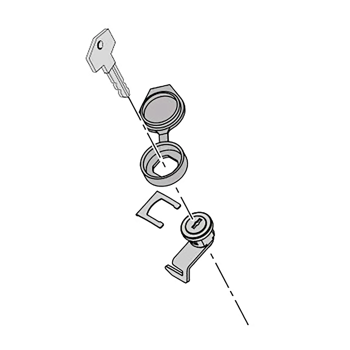 SOMMER Hebelschloss Mit Schlüssel Twist 350 1 SOMMER Hebelschloss Mit Schlüssel Twist 350