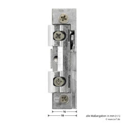 Hörmann E-Öffner Mit Tagesfalle (lose) Für THP Haustüren -Garagentor Serie 274661 hoermann e oeffner mit tagesfalle lose fuer thp haustueren vorderseite masse