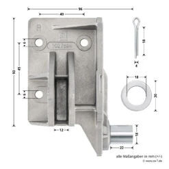 Hörmann Aufsetzstück, Beschlagsart N, Rechts -Garagentor Serie 3027694 hoermann aufsetzstueck beschlagsart n rechts bemassung 1