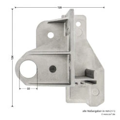 Hörmann Aufsetzstück, Beschlagsart N, Links -Garagentor Serie 3027708 hoermann aufsetzstueck beschlagsart n links bemassung 2