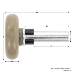 Hörmann Laufrolle Mit Gleitlager Und Distanzhülse, Braun -Garagentor Serie 3028003 hoermann laufrolle mit gleitlager und distanzhuelse braun masse