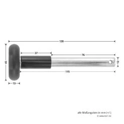 Hörmann Laufrolle Mit Kugellager Und Splintbohrung -Garagentor Serie 3040122 hoermann laufrolle typ ks kugellager splintbohrung verzinkt bemassung