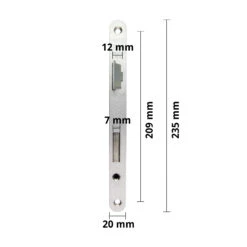 Hörmann Einsteck Rohrprofilschloss 1306 Für Nebentüren, PZ, Links -Garagentor Serie 3040438 Einscteckschloss bemassung b