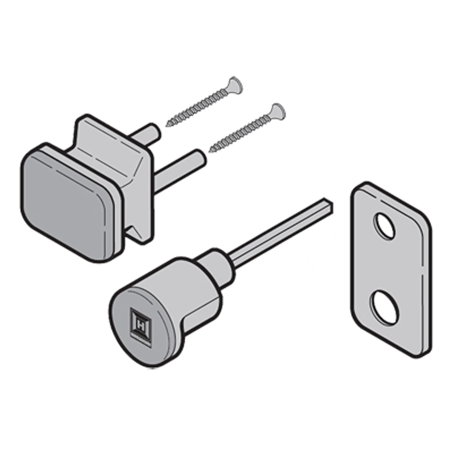 Hörmann Außengriffgarnitur, Aluguss, PZ, TS 42,5 Mm, Neusilber 1 Hörmann Außengriffgarnitur, Aluguss, PZ, TS 42,5 Mm, Neusilber