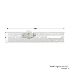 Hörmann Auslegerplatte, Beschlag L, Ausführung Links, Baureihe 30 -Garagentor Serie 3045746 hoermann auslegerplatte beschlag l ausfuehrung links baureihe 30 masse