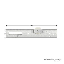 Hörmann Auslegerplatte, Beschlag L, Ausführung Rechts, Baureihe 30 -Garagentor Serie 3045747 hoermann auslegerplatte beschlag l ausfuehrung rechts baureihe 30 masse