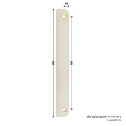 Hörmann Winkelschließblech 92 Mm Für Holz-Nebentüren -Garagentor Serie 3054221 hoermann winkelschliessblech 92 mm fuer holz nebentueren masse seite