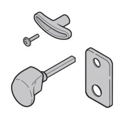 Hörmann Torgriffgarnitur, TS 42,5 Mm, Edelstahl Gebürstet, PZ -Garagentor Serie 3059741 hoermann torgriffgarnitur skizze