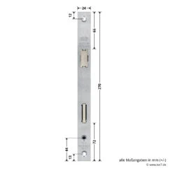 Hörmann Einsteck-Rohrprofilschloss 1314, BKS, PZ -Garagentor Serie 3070038 hoermann einsteck rohrprofilschloss 1314 40 92 9 pz bemassung
