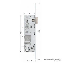 Hörmann Einsteck-Rohrprofilschloss 1314, BKS, PZ -Garagentor Serie 3070038 hoermann einsteck rohrprofilschloss 1314 40 92 9 pz bemassung2