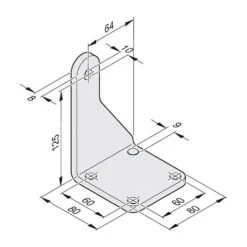 SOMMER Torpfostenbeschlag 64/125 Twist 200 E/EL