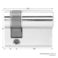Hörmann Profilhalbzylinder, 30,5 + 10 Mm -Garagentor Serie 436122 hoermann profilhalbzylinder gleichschliessend masse