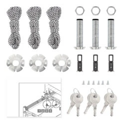 Hörmann Notentriegelung NET 4-3, 3er Set, Gleichschließend -Garagentor Serie 437199 hoermann notentriegelung net 4 3 3er set gleichschliessend lieferumfang