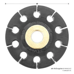 Hörmann Antriebsscheibe Für Führungsschiene FS 10 Und FS 2 -Garagentor Serie 438108 hoermann antriebsscheibe fuer fuehrungsschiene fs 10 und fs 2 durchmesser