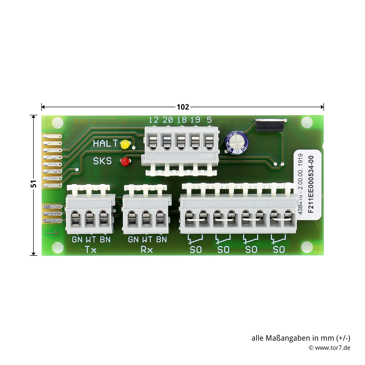 Hörmann Anschlusseinheit S1/S2, Platine SKS 4 Hörmann Anschlusseinheit S1/S2, Platine SKS – Bild 4