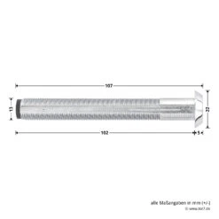 Hörmann Hülse Notentriegelung NET 13 -Garagentor Serie 439782 hoermann huelse notentriegelung net 13 masse
