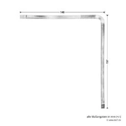 Hörmann Befestigungswinkel, VersaMatic -Garagentor Serie 439985 hoermann befestigungswinkel versamatic masse seitenansicht