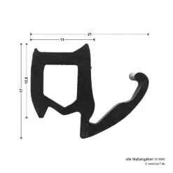 Hörmann Zargendichtung Mit Dichtungskeil Für T30-Türen Und Stahltüren, P 11, Länge 5,50 Meter -Garagentor Serie 449772 hoermann zargendichtung mit dichtungskeil fuer t30 tueren und stahltueren p11 laenge 5 50 meter breite laenge