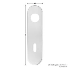 Hörmann Drückergarnitur D110 Kurzschild BB, Alu -Garagentor Serie 449909 hoermann drueckergarnitur mit kurzschild bb gelocht alu schild masse