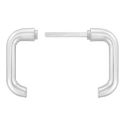 Hörmann Drückergarnitur D110 Kurzschild PZ, Alu -Garagentor Serie 449910 hoermann drueckergarnitur mit kurzschild pz gelocht alu griffe