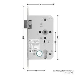Hörmann Einsteckschloss Mit Wechsel PZ Rechts, Dornmaß 65 Mm 10 Hörmann Einsteckschloss Mit Wechsel PZ Rechts, Dornmaß 65 Mm -Garagentor Serie 450693 hoermann einsteckschloss mit wechsel pz re dornmass 65 mm breite laenge