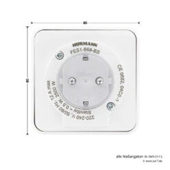 Hörmann Funk‑Set HF 51 868-BS -Garagentor Serie 4511824 hoermann funk set hf 51 868 bs steckdose fes 1 rueckseite