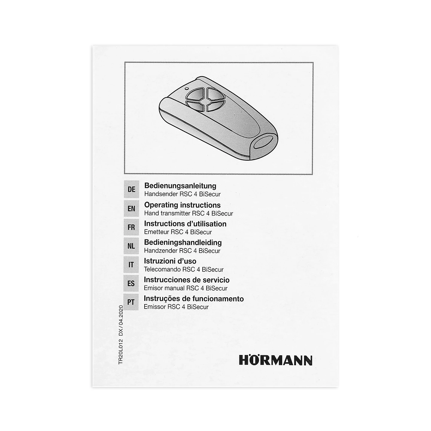 Hörmann Handsender EcoStar RSC 4, 433 MHz BiSecur 8 Hörmann Handsender EcoStar RSC 4, 433 MHz BiSecur – Bild 8