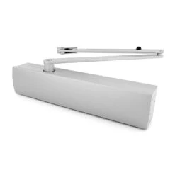 Hörmann GEZE Türschließer TS 4000, Silber -Garagentor Serie 453030 geze tuerschliesser ts 4000 silber mit gestaenge perspektive 1