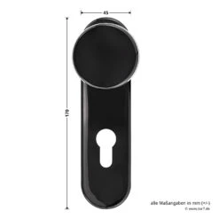 Hörmann Feuerschutz-Wechselgarnitur Typ D110 In Kunststoff Schwarz -Garagentor Serie 454685 hoermann feuerschutz wechselgarnitur typ d 110 in kunststoff schwarz aussengriff breite hoehe