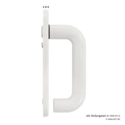 Hörmann FS Wechselgarnitur D110 Kurzschild PZ, Weiß -Garagentor Serie 454688 hoermann fs wechselgarnitur d 110 pz kurzschild polyamid weiss gleitlager griff masse