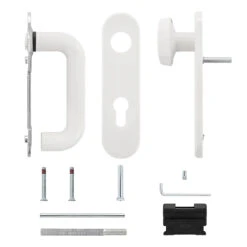 Hörmann FS Wechselgarnitur D110 Kurzschild PZ, Weiß -Garagentor Serie 454688 hoermann fs wechselgarnitur d 110 pz kurzschild polyamid weiss gleitlager lieferumfang