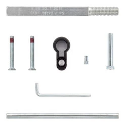 Hörmann FS Wechselgarnitur D110 Kurzschild PZ, Weiß -Garagentor Serie 454688 hoermann fs wechselgarnitur d 110 pz kurzschild polyamid weiss gleitlager montagematerial