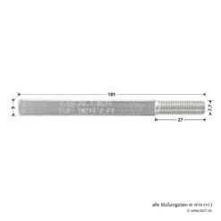 Hörmann FS Wechselgarnitur D110 Kurzschild PZ, Weiß -Garagentor Serie 454688 hoermann fs wechselgarnitur d 110 pz kurzschild polyamid weiss gleitlager stift