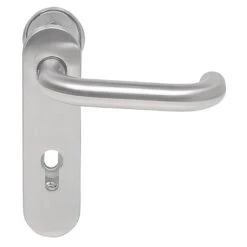 Hörmann FS Wechselgarnitur D110 Kurzschild PZ, Edelstahl -Garagentor Serie 454690 hoermann fs wechselgarnitur d 110 kurzschild pz gleitlager knopf k 130 edelstahl griff