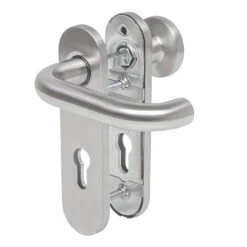 Hörmann FS Wechselgarnitur D110 Kurzschild PZ, Edelstahl -Garagentor Serie 454690 hoermann fs wechselgarnitur d 110 kurzschild pz gleitlager knopf k 130 edelstahl perspektieve 1