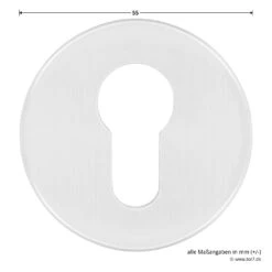 Hörmann FS Panik-Drückergarnitur D110 Rosette PZ, Alu -Garagentor Serie 454735 hoermann fs panikgarnitur d110 pz rosette alu f1 gleitlager durchmesser