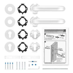 Hörmann FS Panik-Drückergarnitur D110 Rosette PZ, Alu -Garagentor Serie 454735 hoermann fs panikgarnitur d110 pz rosette alu f1 gleitlager lieferumfang