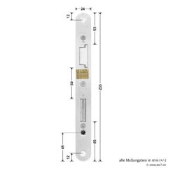 Hörmann Panikschloss 1201 PZ Für Stahltüren, Rechts -Garagentor Serie 478750 hoermann panikschloss 1201 pz dornmass 65 funktion e re masse schliessblech