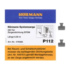 Hörmann Zargendichtung Mit Dichtungskeilen P112, 6500 Mm -Garagentor Serie 479305 hoermann zargendichtung mit dichtungskeilen p112 6500 mm zubehoer