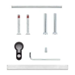 Hörmann FS Drückergarnitur D110 Kurzschild PZ, Schwarz -Garagentor Serie 498165 hoermann fs drueckergarnitur d 110 kurzschild pz gleitlager polyamid schwarz montagematerial