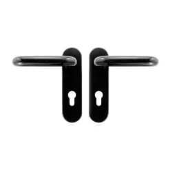 Hörmann FS Drückergarnitur D110 Kurzschild PZ, Schwarz -Garagentor Serie 498165 hoermann fs drueckergarnitur d 110 kurzschild pz gleitlager polyamid schwarz set