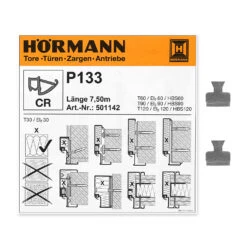Hörmann Zargendichtung P133, 7500 Mm -Garagentor Serie 501142 hoermann zargendichtung p133 7500 mm zubehoer