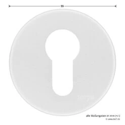 Hörmann FS Drückergarnitur D110 Rosette PZ, Alu -Garagentor Serie 535346 hoermann fs drueckergarnitur d110 pz rosette alu f1 gleitlager durchmesser